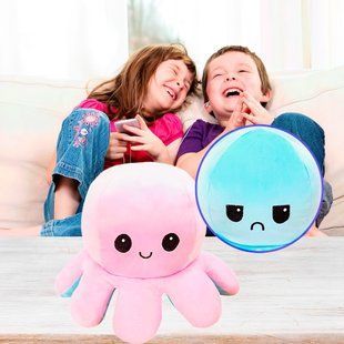 Игрушка осьминог, двусторонняя игрушка настроения 2 в 1 Пудровый с голубым 03k01p037v9 фото