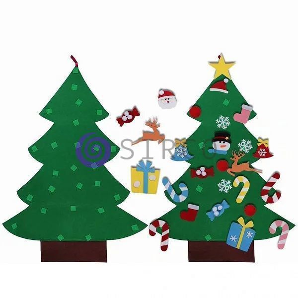 Детская новогодняя елка из фетра с набором наклейками-игрушками Chrismas Free (HA-79) 03k05p301v1 фото