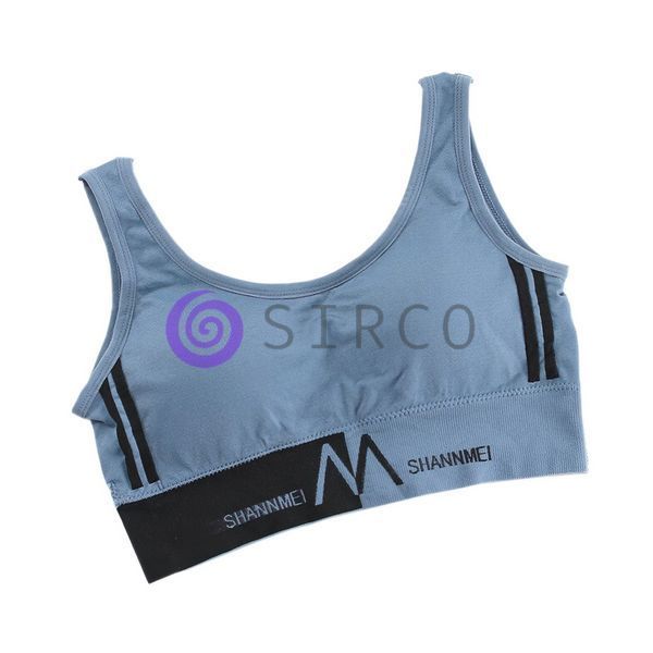 Бюстгальтер спортивний Shoulder Sports Suit NO , Жіночий зручний спортивний топ XL Блакитний/626 02k07p084 фото
