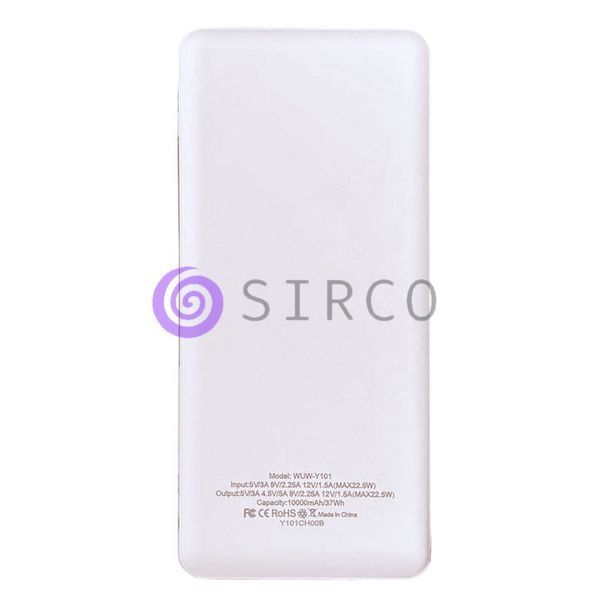 Портативний зарядний пристрій WUW Y100 Power Bank 20000mAh PD+QC3.0 22.5W, швидка зарядка, Білий 11k12p200v2 фото