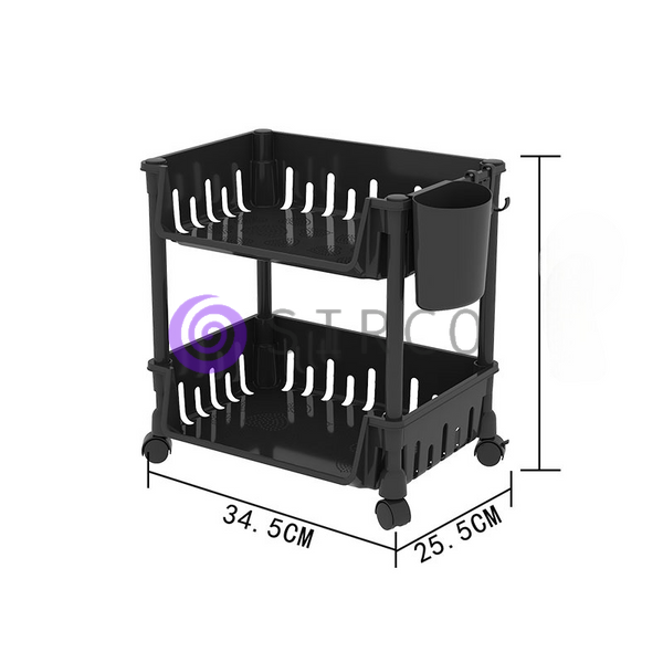 Органайзер для зберігання Storage rack/Полиця для зберігання/2-рівневий стелаж для зберігання, Чорний (SHAF) 10k10p408v1 фото