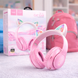 Беспроводные детские накладные Bluetooth наушники, складные HOCO W42 Cat Ears &laquo;Кошачьи ушки&raquo; Розовый (206/93708) 11k01p179v3 фото 1