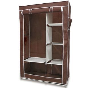 Каркасный тканевый складной шкаф для одежды и обуви 105х45х175 см Storage Wardrobe 98105 Коричневый (N-17) 01k04p165v6 фото