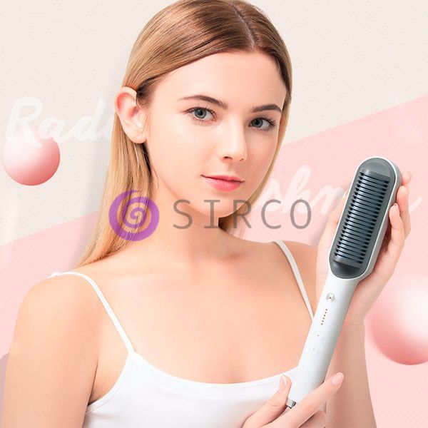 Гребінець-випрямляч з турмаліновим покриттям 6 режимів Hair Straightener HQT-909 Біла (212) 07k03p006v1 фото