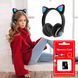 Наушники беспроводные с кошачьими ушками Cat VIV-23M Чёрные + КАРТА ПАМЯТИ 16 gb 11k01p110v3 фото 1