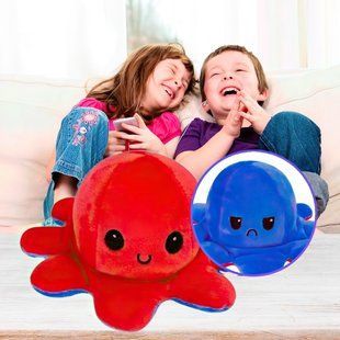 Игрушка осьминог, двусторонняя игрушка настроения 2 в 1 Красный с синим 03k01p037v4 фото