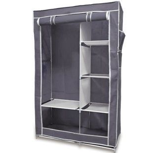 Каркасный тканевый складной шкаф для одежды и обуви 105х45х175 см Storage Wardrobe 98105 Серый (N-17) 01k04p165v8 фото