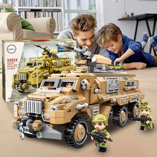 Детский игровой набор конструктор военная техника с солдатиками Qman 22014 603 детали (IGR24) 03k03p027 фото