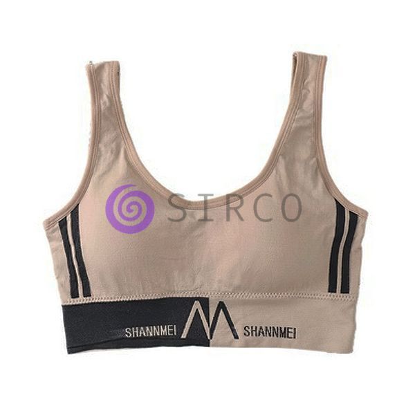 Бюстгальтер спортивний Shoulder Sports Suit NO , Жіночий зручний спортивний топ XL Какао/626 02k07p084v2 фото