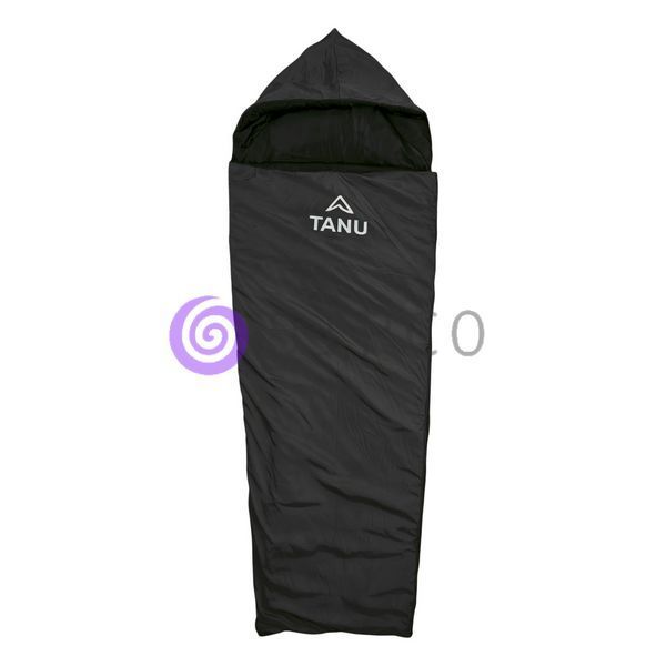 Туристичний одномісний спальний мішок з синтепоном TANU -17С&deg;, 350 г/м2, 215х80 см Чорний (BR) 02k08p027v2 фото
