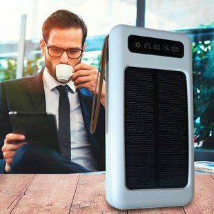 PowerBank XGB037 20 000 mАh УМБ сонячна батарея білий/H-2 11k12p014v1 фото