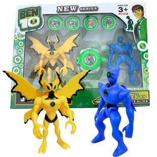 Детские игровые фигурки со звуком и светящиеся, 2 шт. G11985/0843-8 BEN10 5 серии + часы и диски (NI) 03k26p003v3 фото