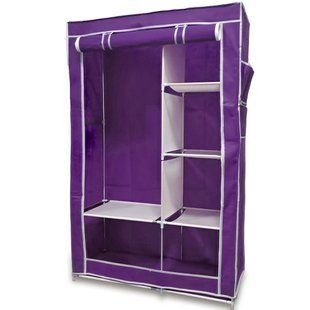 Каркасный тканевый складной шкаф для одежды и обуви 105х45х175 см Storage Wardrobe 98105 Фиолетовый (N-17) 01k04p165v9 фото