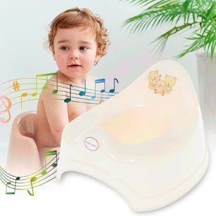 Музыкальный пластиковый горшок "Мишки" (Бежевый) Tega Baby/PO-038-119/(SB) 03k20p024v1 фото