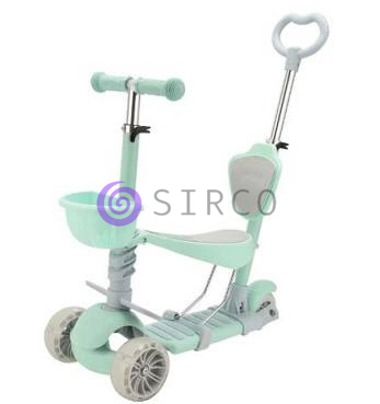 Детский самокат с родительской ручкой Smart 5 в 1 13k01p022 фото