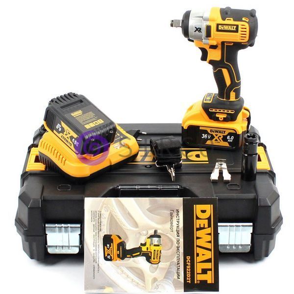 Акумуляторний гайковерт DeWalt DCF922D2T (36V, 6AH) потужний акумулятор, підсвічування, у кейсі 04k02p248 фото