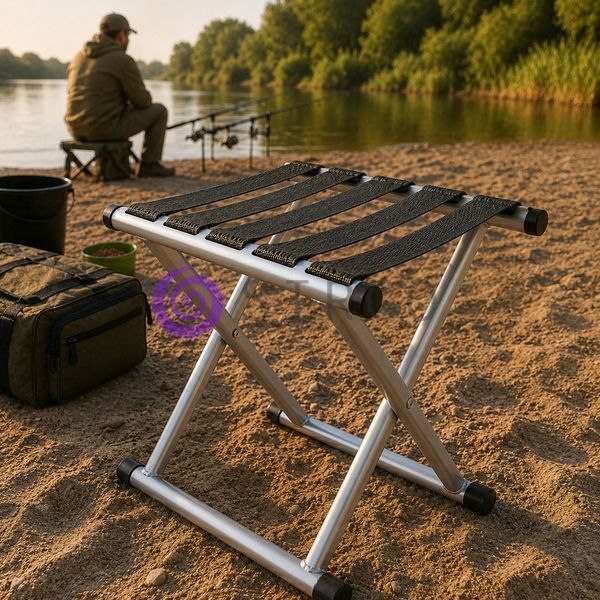 Туристический складной табурет BoyaBy MZ-003,Серый / Компактный стальной стул для отдыха (988) 02k04p561v1 фото