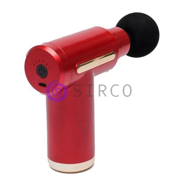Вибрационный перфорированный аккумуляторный массажер для мышц Fascial Gun CY-720 Красный (YAB) 06k01p162v2 фото