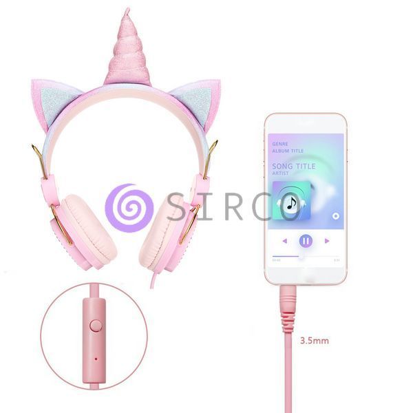Беспроводные наушники с ушками Единорог с микрофоном Unicorn headset ah-805 11k01p077 фото