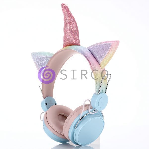 Беспроводные наушники с ушками Единорог с микрофоном Unicorn headset ah-805 11k01p077 фото