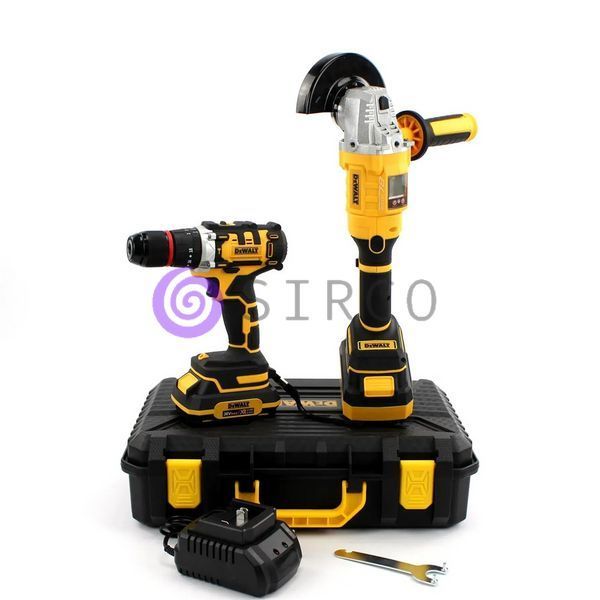 Бесщеточный набор 2в1 DeWalt 36V - Шуруповерт DCD796 и Болгарка DCG417N с поворотной функцией 09k01p218 фото
