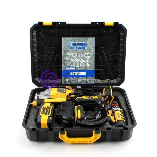 Бесщеточный набор 2в1 DeWalt 36V - Шуруповерт DCD796 и Болгарка DCG417N с поворотной функцией 09k01p218 фото