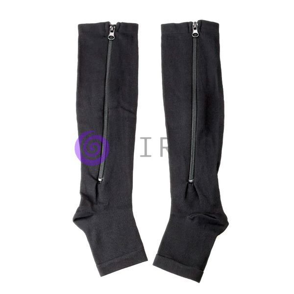 Компресійні гольфи від набряклості ніг Zip Sox на блискавці (чорні S) 06k03p061v1 фото