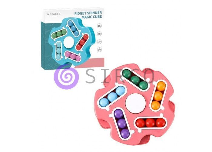 Игрушка головоломка антистресс с шариками Fidget Spinner Cube Розовая 03k05p190 фото
