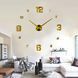 Настенные самоклеящиеся кварцевые 3д часы с арабскими цифрами DIY Clock ZH005 золотой/205 01k10p003v1 фото 1