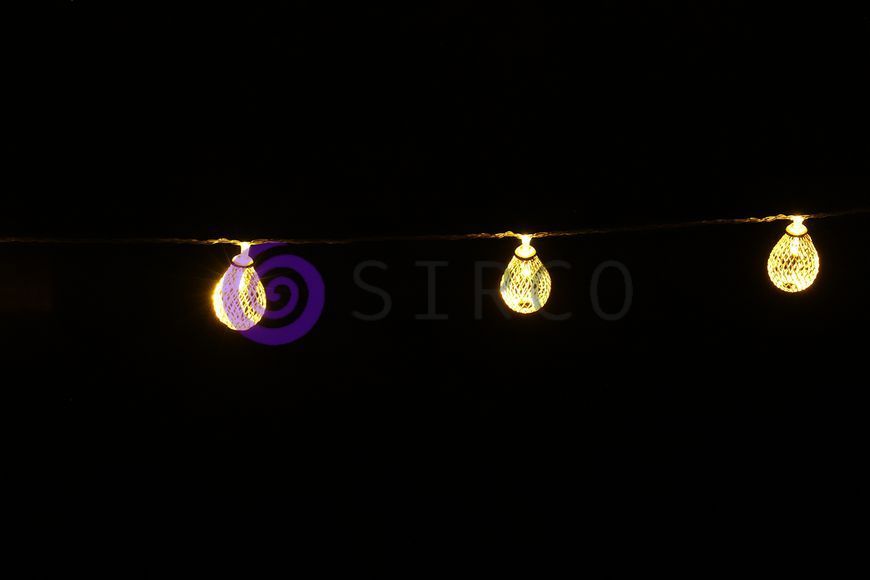 Новогодняя гирлянда Xmas Шарики 20 LED шариков 40 метров Золотое свечение 12k01p086 фото