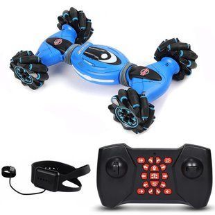Машинка Stunt Car с управлением жестом руки + пульт д/y Double-Sided Stunt Car Синяя 03k10p113v1 фото