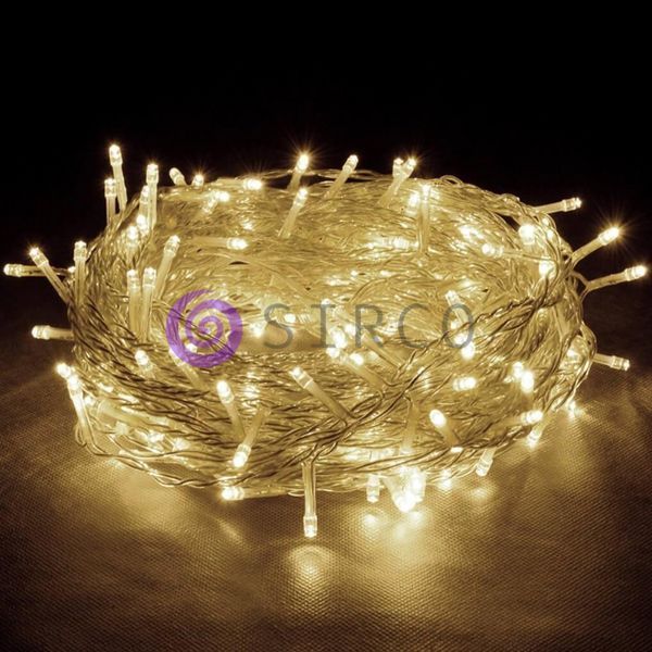 Новогодняя гирлянда прозрачный провод XMAS Теплый белый нить 100 LED 12k01p023v1 фото