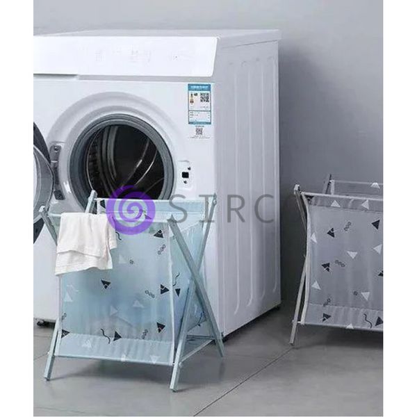 Кошик для білизни складна laundry storage basket СЕРАЯ (212) 01k04p043 фото