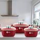 Набор квадратных кастрюль с гранитным покрытием Higher kitchen НК-302 Красный (4389/1) 10k09p212v2 фото 1