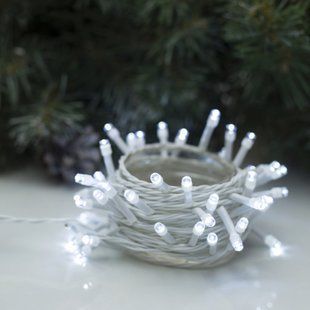 Новогодняя гирлянда "Нить" уличная 80 LED, 8.5 м (белый провод, холодный белый) 12k01p115v1 фото