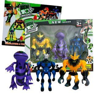 Детские игрушечные коллекционные светящиеся фигурки G15995/0843А-18 3 BEN10 5 серии - Ион+Хамелеон+Чоксквоч (NI) 03k26p001v1 фото
