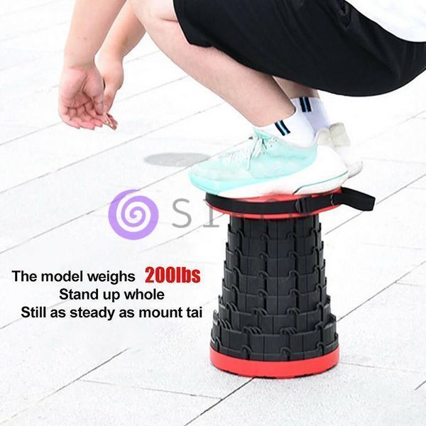 Складаний стілець Telescopic stool (розкладний телескопічний стілець) червоний (X05/1017) 02k01p007v9 фото