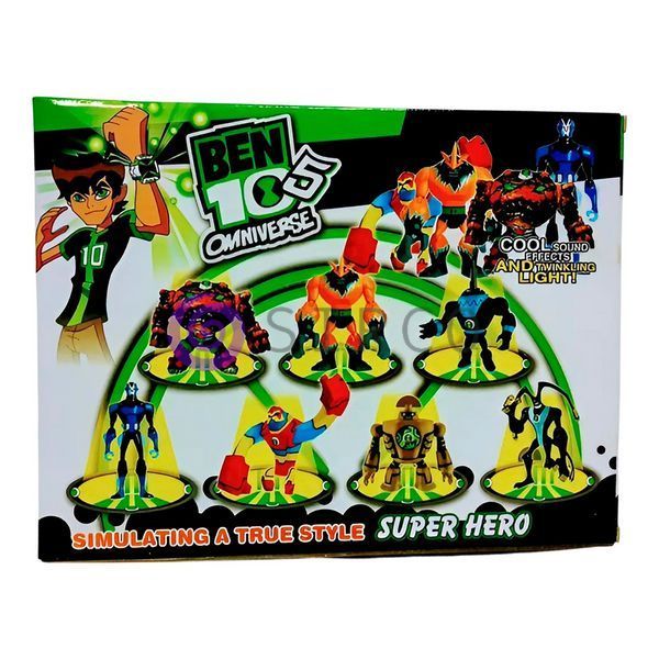 Детские игрушечные коллекционные светящиеся фигурки G15995/0843А-18 3 BEN10 5 серии - Ион+Хамелеон+Чоксквоч (NI) 03k26p001v1 фото