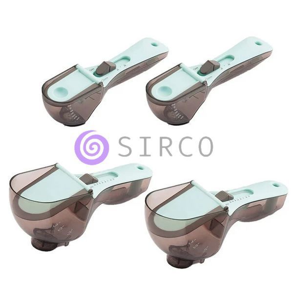 Регулируемая пластиковая мерная ложка с регулятором объема 2 шт Adjustable measurement spoone 10k03p051 фото