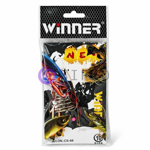 Риболовне оснащення Winner CS-66 Size 11 на карася готова снасть з гачками для озера та ставка 02k04p422v3 фото