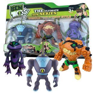 Детские коллекционные 3 светящиеся фигурки в темноте G12010/0807-6 BEN10 5 серии в блистере (NI) 03k26p024 фото