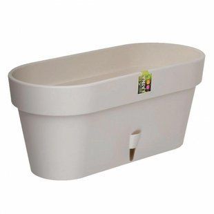 Овальний горщик для квітів з автополиванням &laquo;LATINA WINDOW BOX&raquo; 17*39,5см, 6,7л Пісочний (DRKJ) 09k07p068v4 фото