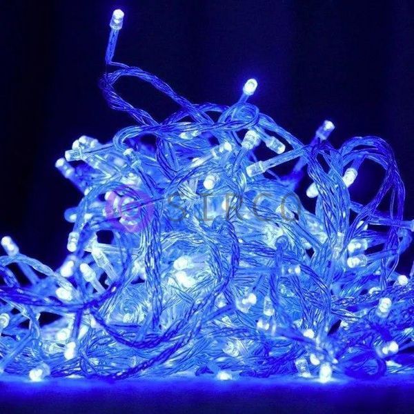 Новорічна гірлянда прозорий провід XMAS Синя 100 LED 12k01p023v3 фото