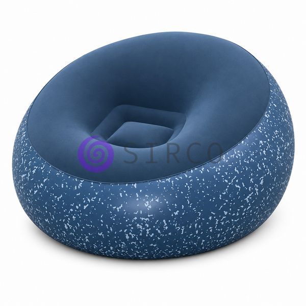 Крісло надувне Bestway 75154 велюрове ПВХ 112x112x66 см для відпочинку та тераси, Синій(AT) 02k12p334v1 фото