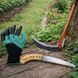 Набір садового інструменту для саду та городу Garden Tools рукавиці з насадками, складана коса, пила 3 предмети 00k04p010 фото 1