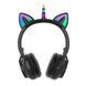Дитячі бездротові навушники Bluetooth Cat Ear STN-27 з котячими вушками світяться "Єдиноріг" (чорні) 11k01p008 фото 3