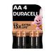 Батарейки Duracell Alkaline AA (LR06) MN1500 4 шт 11k12p113s1 фото 2