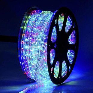 Новогодняя уличная гирлянда Xmas Rope Light Дюралайт шланг Мульти (50 метров) 12k01p007 фото