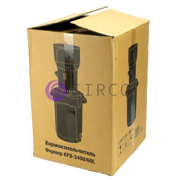 Зернодробилка Фермер КРВ-3400/60L (1.3 кВт, 400 кг/ч, 60 л) мощный кормоизмельчитель для зерна и кормовых культур 09k08p131v1 фото