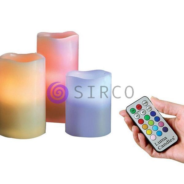 Светодиодные свечи набор с 3 шт Luma Candles Color Changing на батарейках 01k09p046 фото